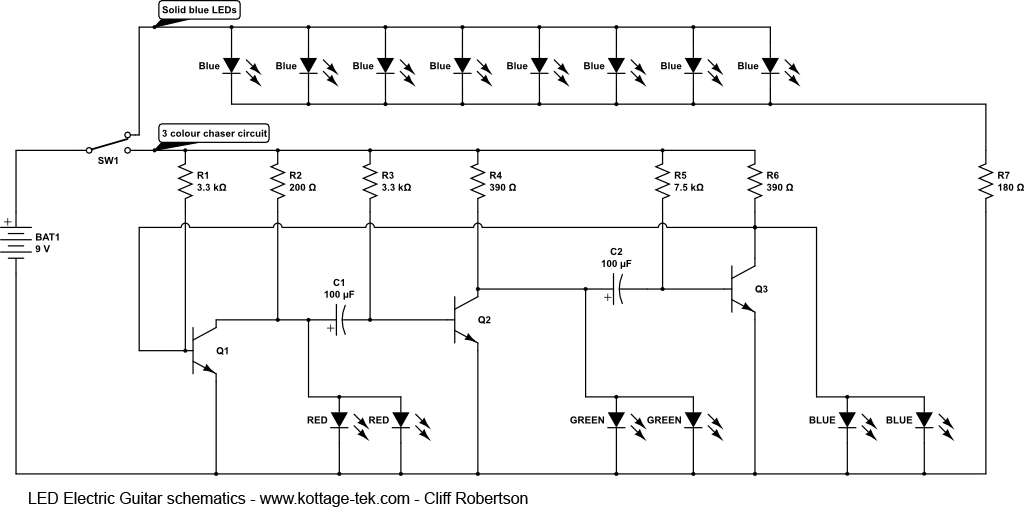 LED Guitar schematics