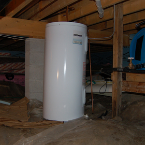 The hot water heater 