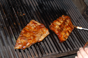 BBQ ribs at the cottage