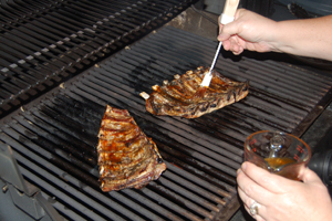 BBQ ribs at the cottage